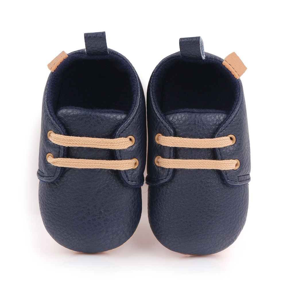 Kids First Education - Zapatos informales de cuero para bebé,