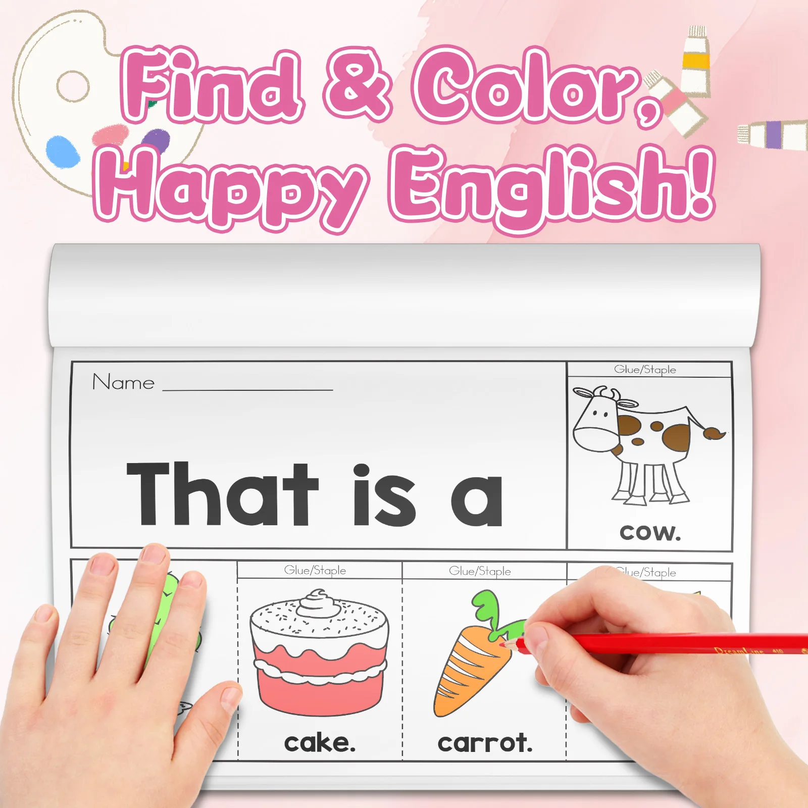 Cuaderno de colorear con palab - Kids Education Activities reseña y precio